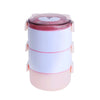 Urbane Home Insulated Lunch Box 3 Compartments | 3000ml | BPA-Free | Dishwasher Safe | Pink
